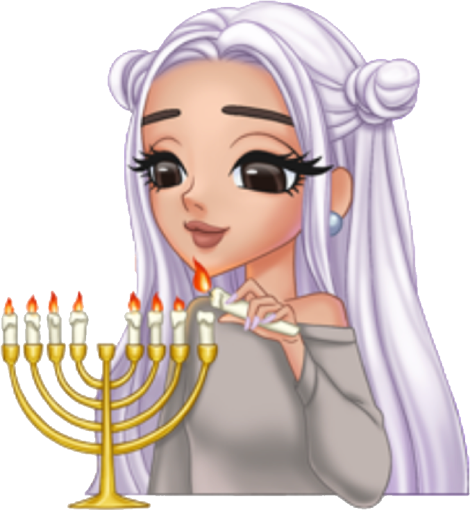Arimoji Hanukkah Christmas Winter Candles Menorah Cute - Christmas Arimoji Transparent PNG - 1024x1024 - Free Download on - Winter Transparent PNG Free Download