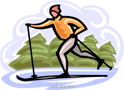 Cross Country Skiing Royalty Free Vector Clip Art Illustration - Winter - Free Transparent PNG Clipart Images Download. - Winter Transparent PNG Free Download