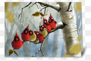 Winter Snooze Greeting Card - Finch - Free Transparent PNG Clipart Images Download. - Winter Transparent PNG Free Download