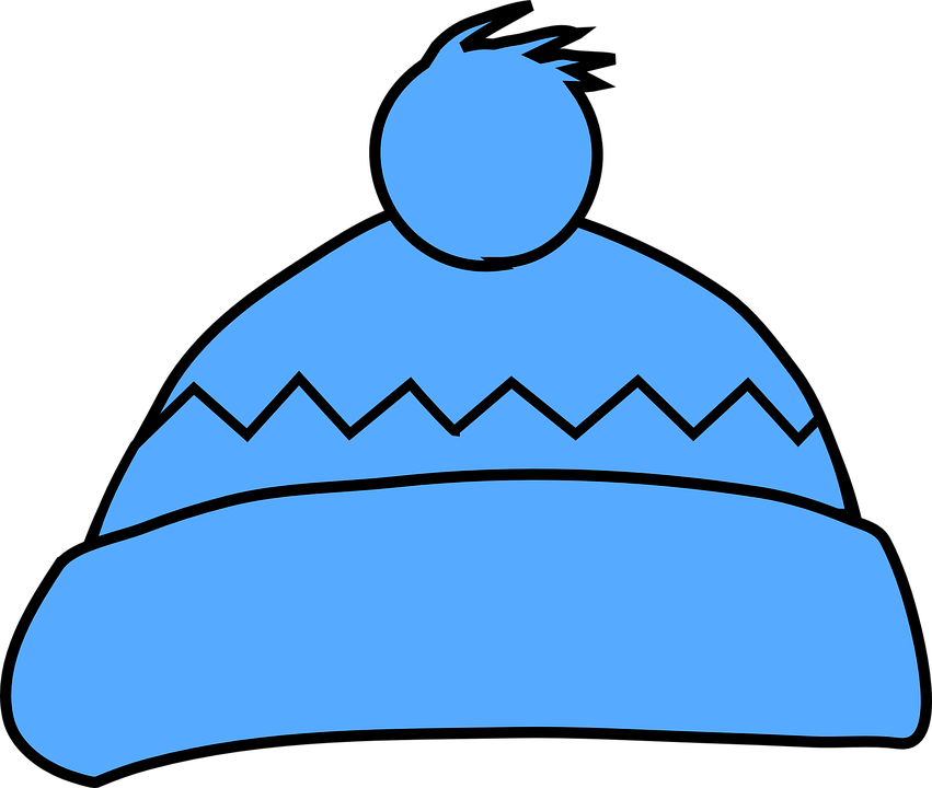 Cap Woollen Warm Clothing Knitted Wear Winter - Blue Winter Hat Clip Art - Free Transparent PNG Clipart Images Download. - Winter Transparent PNG Free Download