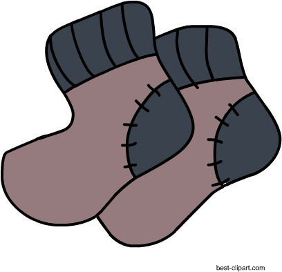 Cute Pair Of Socks, Free Winter Clip Art - Calcetines Para Baby Shower - Free Transparent PNG Clipart Images Download. - Winter Transparent PNG Free Download