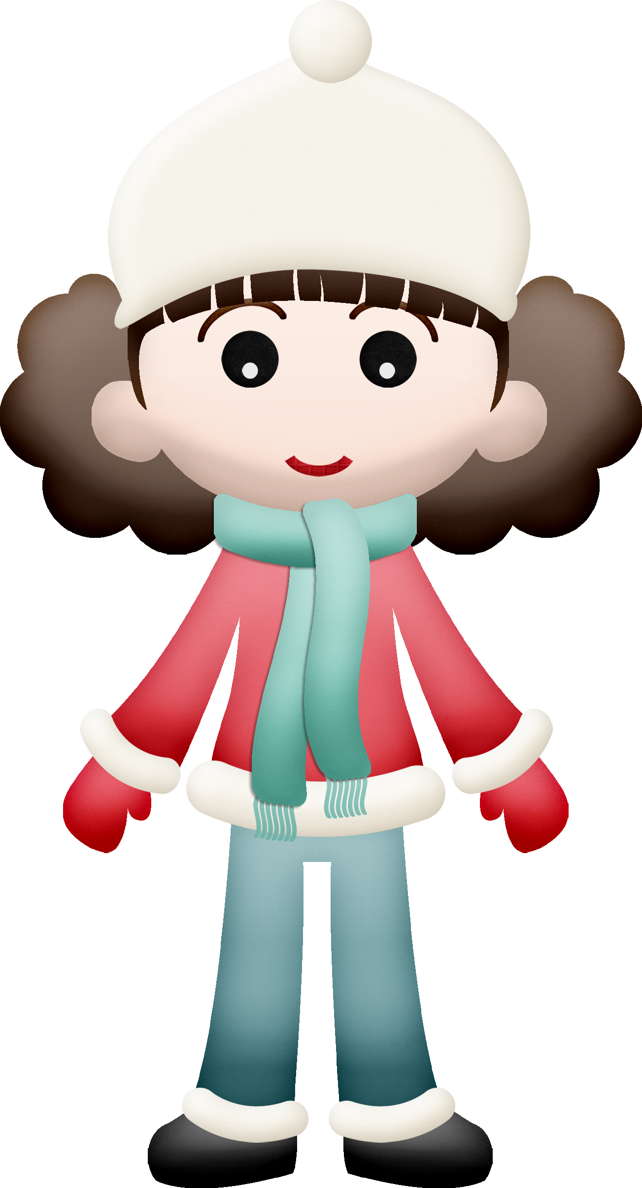 Winter Little Girl Clip Art - Winter Girls Clipart - Free Transparent PNG Clipart Images Download. - Winter Transparent PNG Free Download