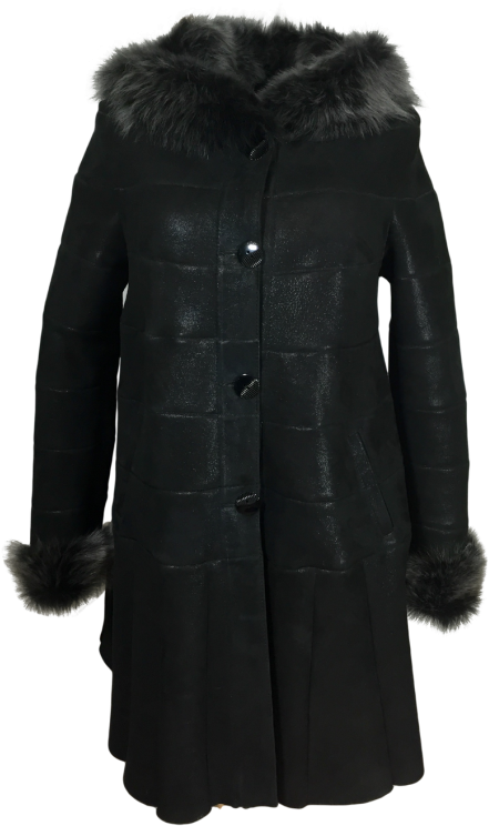 Dudex Fashion Ladies Womens Toscana Shearling Sheepskin - Vetements Oversized Overcoat Transparent PNG - 800x800 - Free Download on - Winter Transparent PNG Free Download