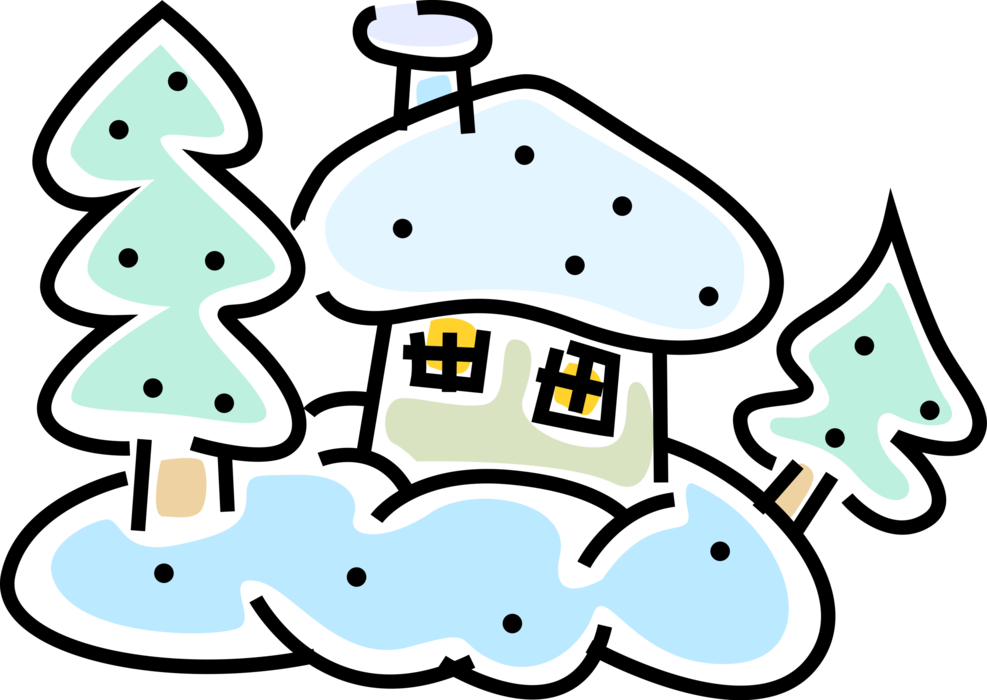 Vector Illustration Of Winter Scene With Freshly Fallen - Vector Illustration Of Winter Scene With Freshly Fallen - Free Transparent PNG Clipart Images Download. - Winter Transparent PNG Free Download