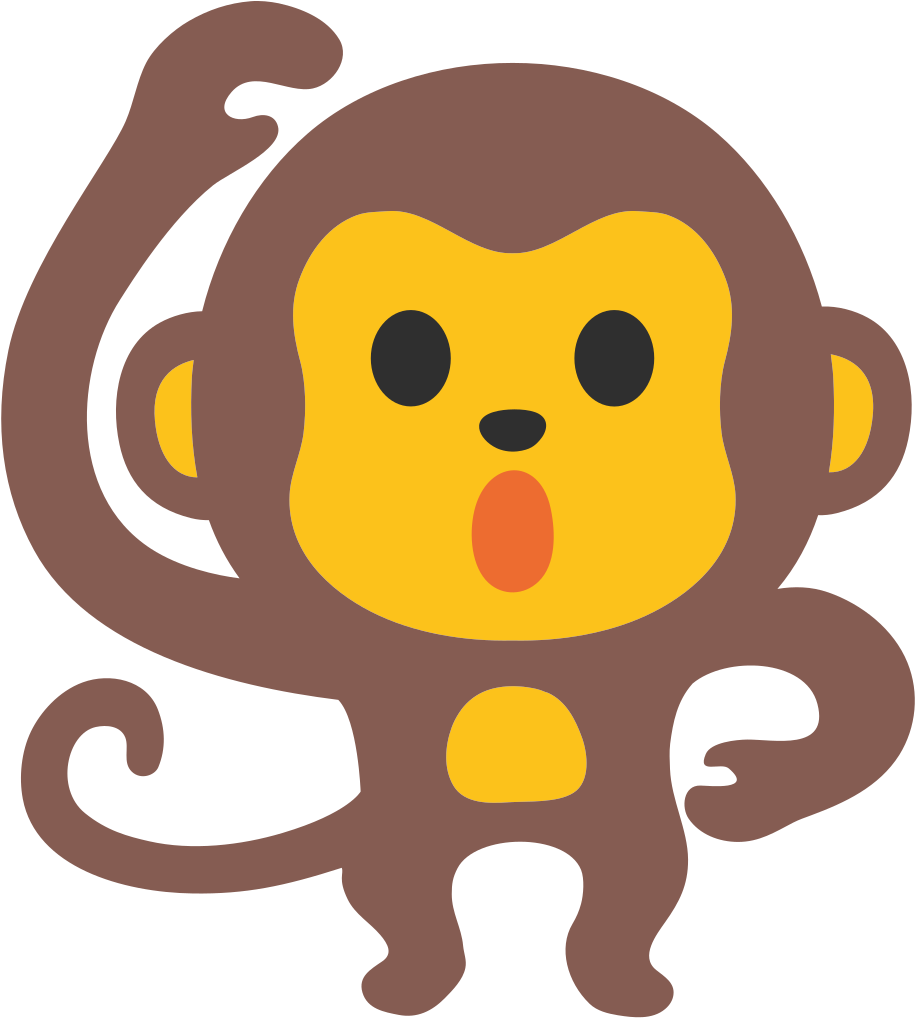 File Emoji U1f412 Svg Wikimedia Commons Free Clip Art - 🐒 Emoji - Free Transparent PNG Clipart Images Download. - Winter Transparent PNG Free Download