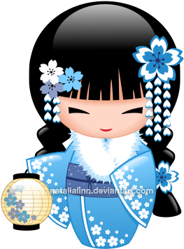 Winter Kokeshi By Natalialinn On Deviantart - Maiko Kokeshi Doll Cute Japanese Geisha Girl - Free Transparent PNG Clipart Images Download. - Winter Transparent PNG Free Download