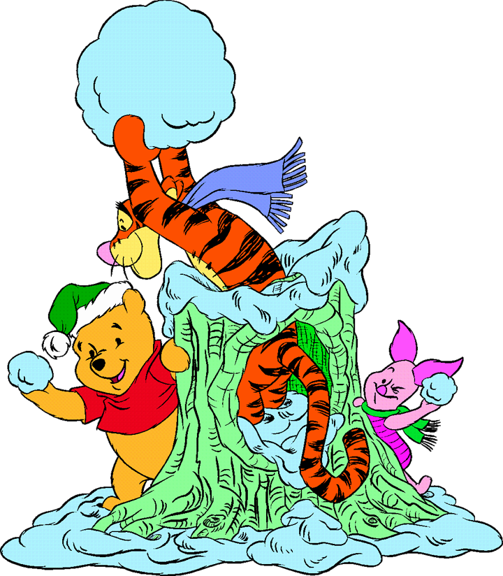 Winnie The Pooh Group Clipart - Winnie The Pooh Winter - Free Transparent PNG Clipart Images Download. - Winter Transparent PNG Free Download