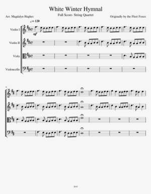 White Winter Hymnal- String Quartet - Sheet Music Transparent PNG - 850x1100 - Free Download on - Winter Transparent PNG Free Download
