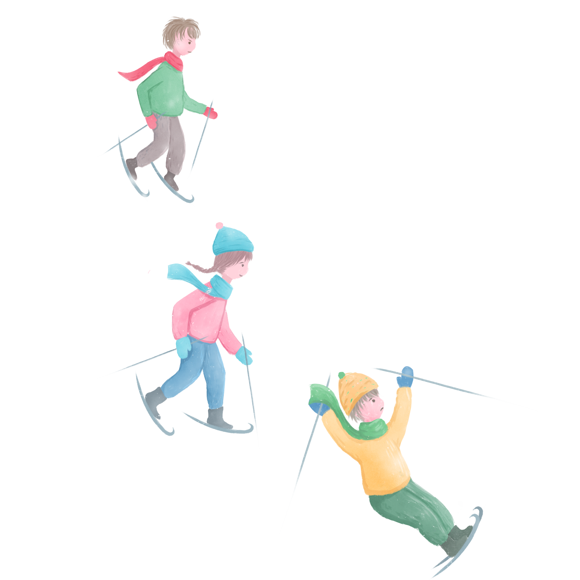 Winter Fresh Illustration Kid Png And Psd - Skier Turns - Free Transparent PNG Clipart Images Download. - Winter Transparent PNG Free Download