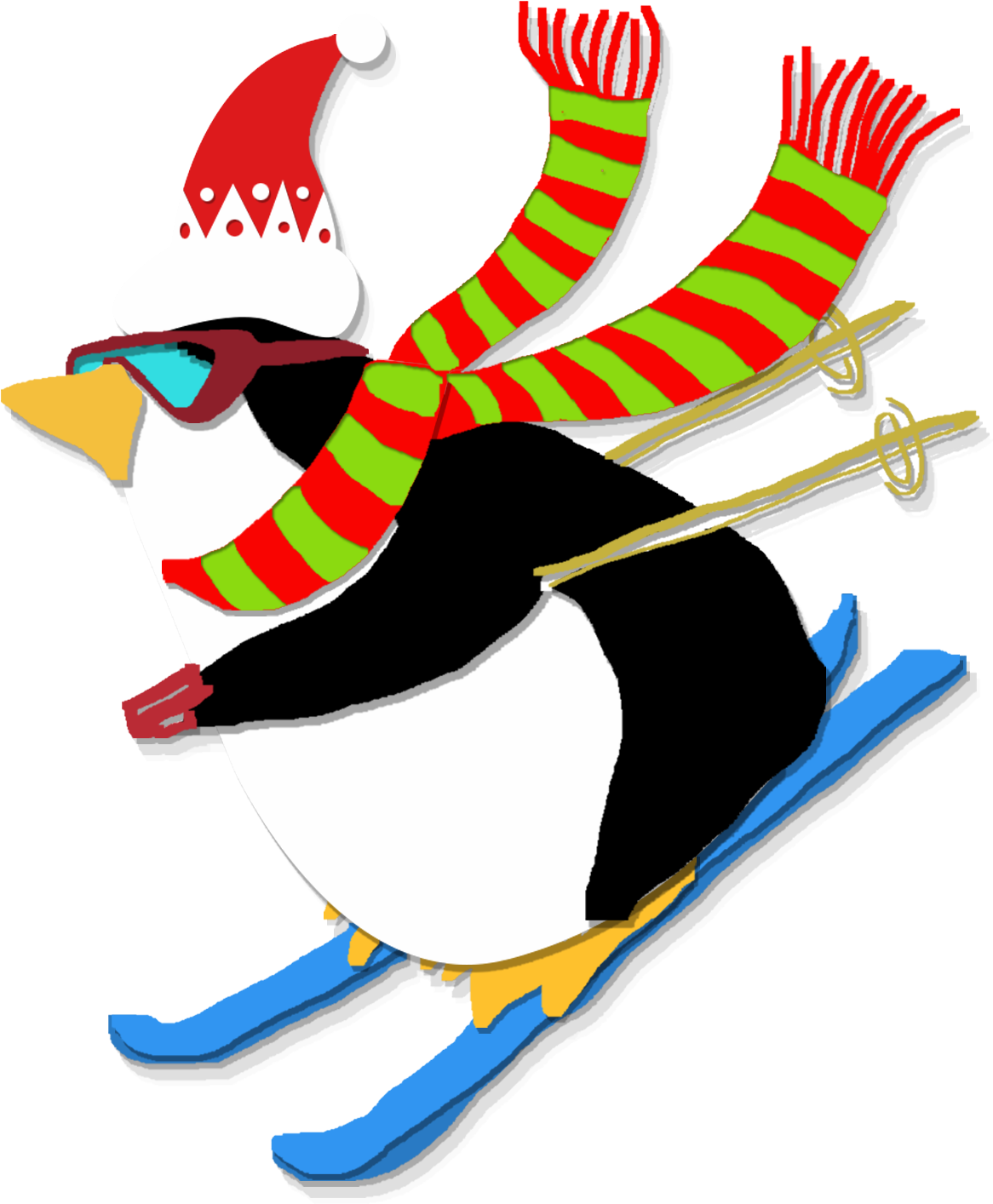Paper Wind Cartoon Winter Happy Png And Psd - Skier Stops - Free Transparent PNG Clipart Images Download. - Winter Transparent PNG Free Download