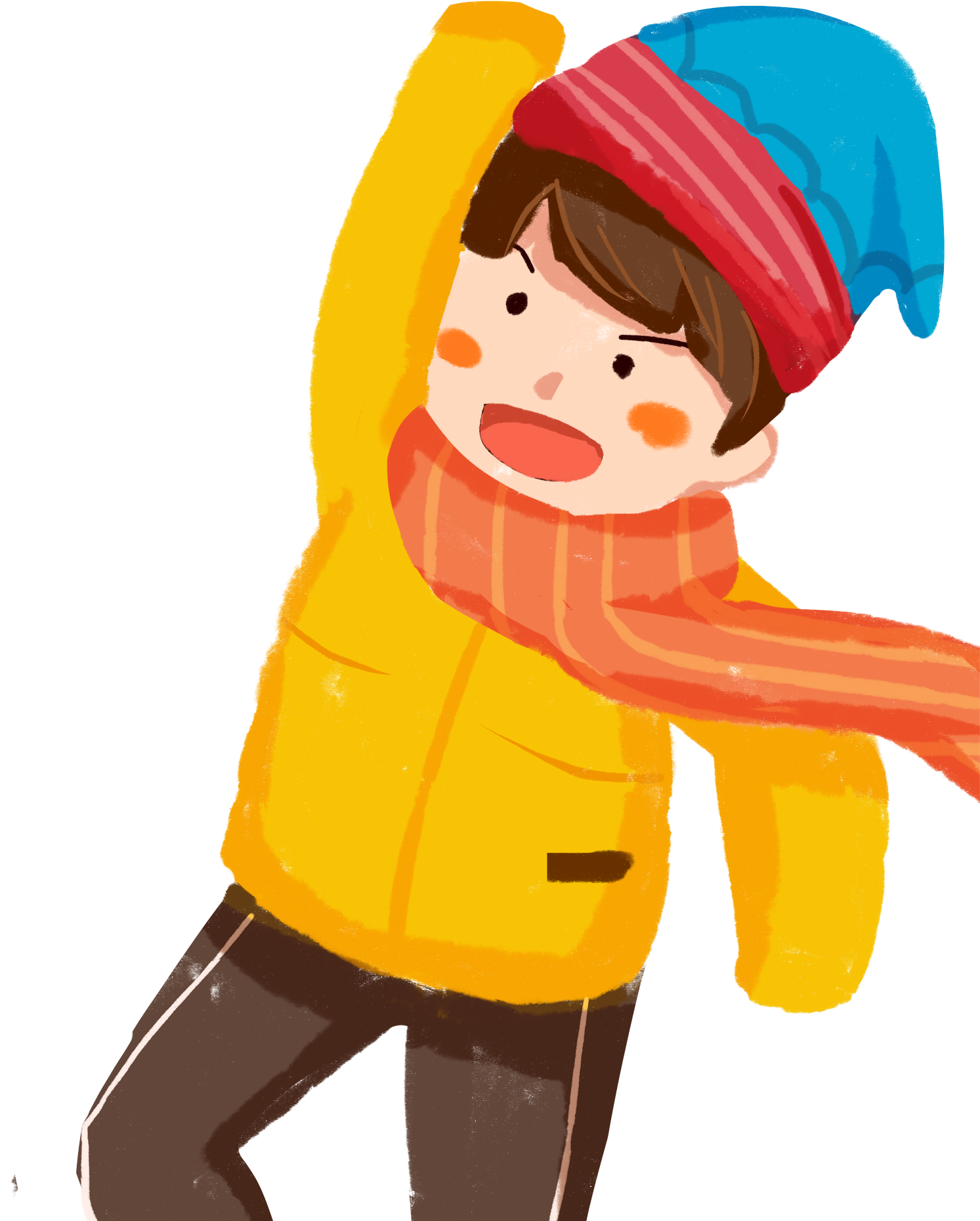 Color Winter Character Boy Png And Psd - Cartoon - Free Transparent PNG Clipart Images Download. - Winter Transparent PNG Free Download