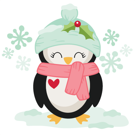 Winter Christmas Penguin Svg Scrapbook Cut File Cute - Miss Kate Cuttables Christmas - Free Transparent PNG Clipart Images Download. - Winter Transparent PNG Free Download