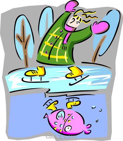Skating In Winter Royalty Free Vector Clip Art Illustration - Skating In Winter Royalty Free Vector Clip Art Illustration - Free Transparent PNG Clipart Images Download. - Winter Transparent PNG Free Download
