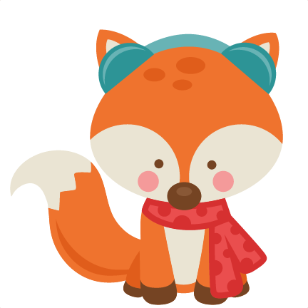 Red Foxes Clipart, Forest Animals, Cute Fox Clipart, - Miss Kate Cuttables Winter - Free Transparent PNG Clipart Images Download. - Winter Transparent PNG Free Download