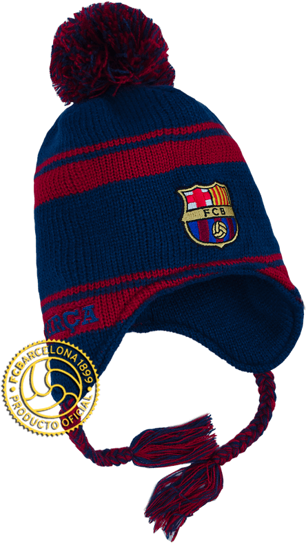 Barcelona Fc Peruvian Chullo Beanie Winter Hat W Pom - Шапки Fc Barcelona Transparent PNG - 800x800 - Free Download on - Winter Transparent PNG Free Download