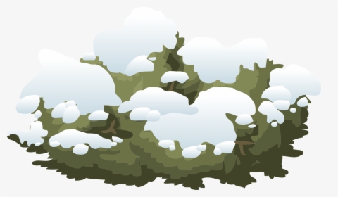 Transparent Snowfall Png - Bushes With Snow Clipart, Png Download - Winter Transparent PNG Free Download