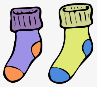 Socks, Warm, Colorful, Winter, Cosy, Purple, Yellow - Socks Clipart, HD Png Download - Winter Transparent PNG Free Download