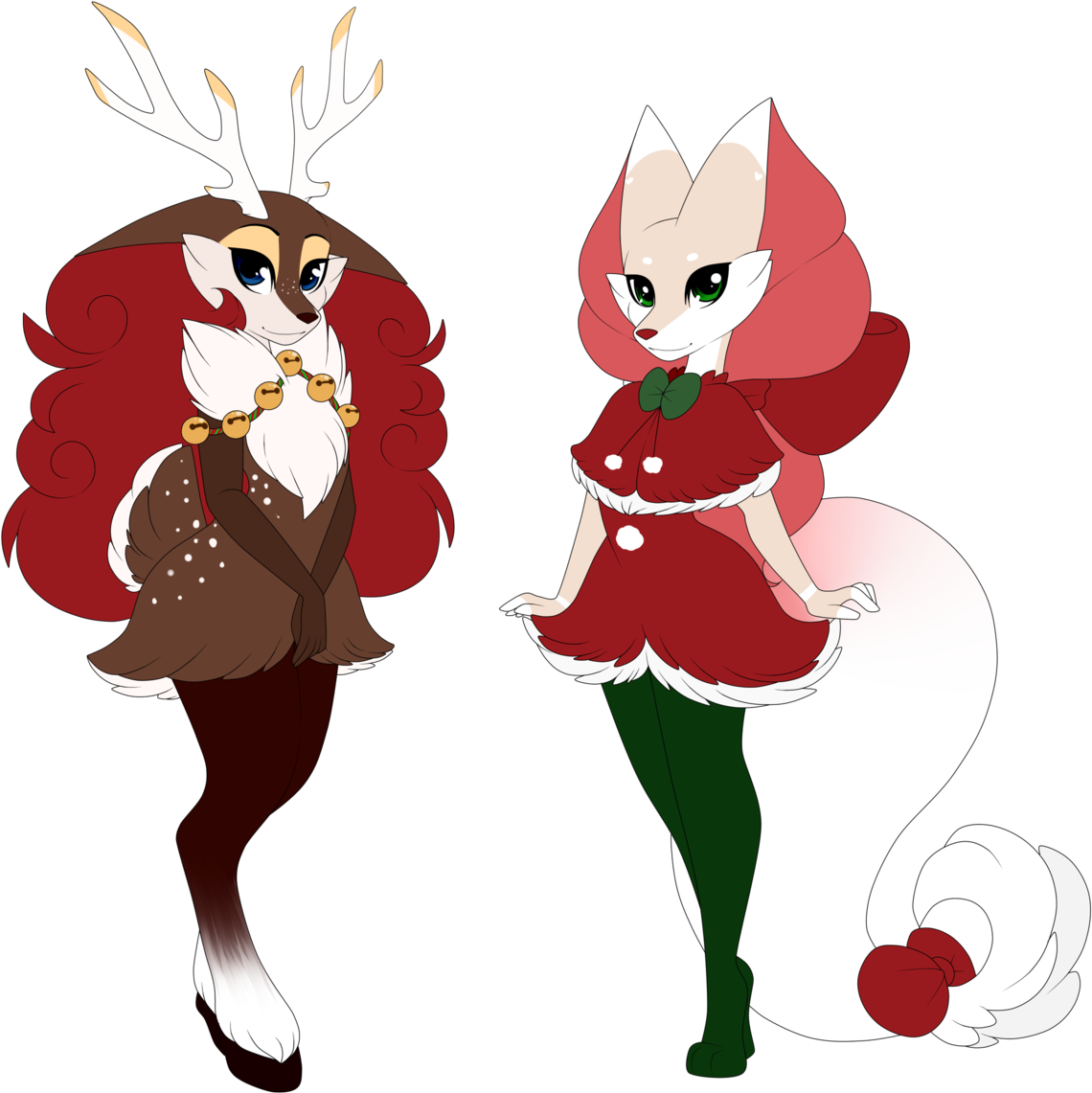 Braixen / Winter Sawsbuck And A Braixen / Delibird - Cartoon Transparent PNG - 1280x1394 - Free Download on - Winter Transparent PNG Free Download