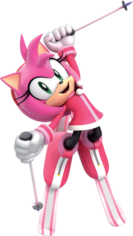 Amy Rose Wallpaper Entitled Amy - Mario And Sonic At The Olympic Winter Games Amy - Free Transparent PNG Clipart Images Download. - Winter Transparent PNG Free Download