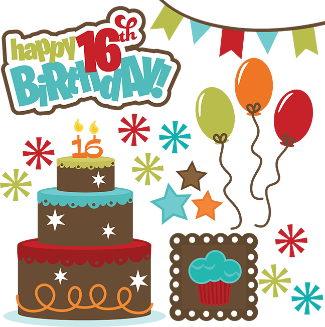 Winter Wonderland Sweet 16 Clipart - Happy Birthday 16 Png Transparent PNG - 648x653 - Free Download on - Winter Transparent PNG Free Download