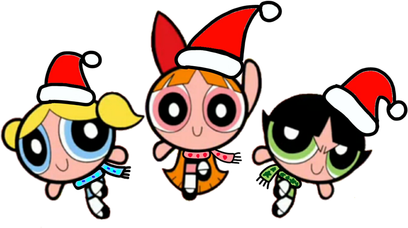 Powerpuff Girls Wear Christmas Hat And Winter Clothes - Powerpuff Girls Wear Christmas Hat And Winter Clothes - Free Transparent PNG Clipart Images Download. - Winter Transparent PNG Free Download