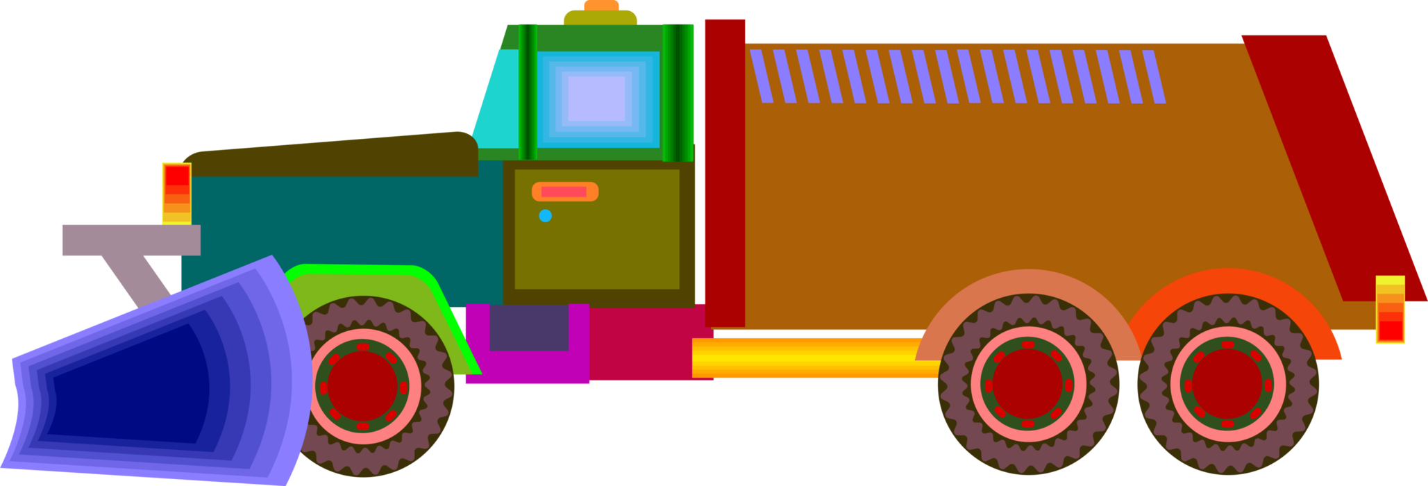 Vector Illustration Of Snow Plow And Snow Removal Equipment - Truck - Free Transparent PNG Clipart Images Download. - Winter Transparent PNG Free Download