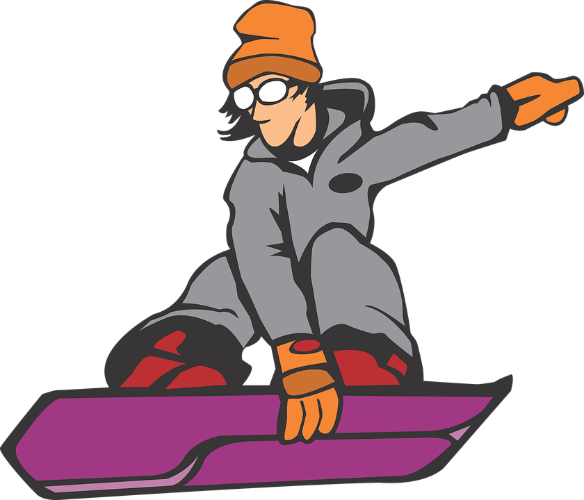 Cartoon, Snowboard, Sport, Winter, Teen, Hat, Flying - Cartoon Snowboarder Transparent PNG - 840x720 - Free Download on - Winter Transparent PNG Free Download