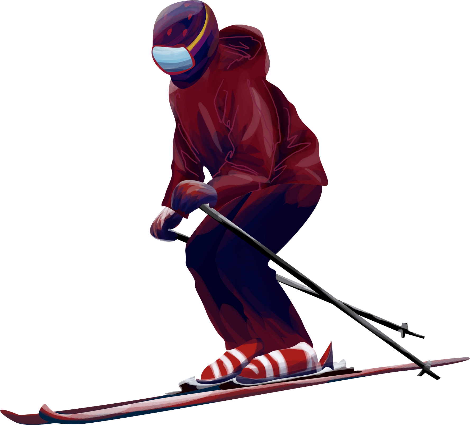 Hand Drawn Winter Ski Teenager Png And Psd - Psd Transparent PNG - 2000x2000 - Free Download on - Winter Transparent PNG Free Download