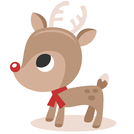 Reindeer Svg Cutting Files Christmas Svg Cut Files - Cute Christmas Reindeer Clipart - Free Transparent PNG Clipart Images Download. - Winter Transparent PNG Free Download