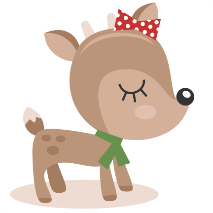 Reindeer Svg Cutting Files Christmas Svg Cut Files - Cute Reindeer Png - Free Transparent PNG Clipart Images Download. - Winter Transparent PNG Free Download